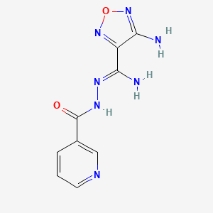 Furazan-3-carboxamide, 4-amino-, (3-pyridylcarbonyl)hydrazone