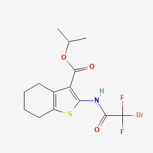 Benzothiophene-3-carboxylic acid, 4,5,6,7-tetrahydro-2-bromodifluoroacetylamino-, isopropyl ester