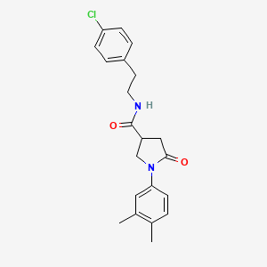 N-[2-(4-chlorophenyl)ethyl]-1-(3,4-dimethylphenyl)-5-oxopyrrolidine-3-carboxamide