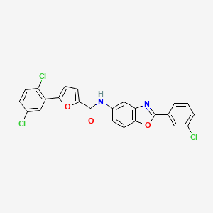 N-[2-(3-chlorophenyl)-1,3-benzoxazol-5-yl]-5-(2,5-dichlorophenyl)furan-2-carboxamide