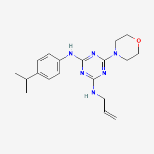 molecular formula C19H26N6O B11520743 6-(morpholin-4-yl)-N-[4-(propan-2-yl)phenyl]-N'-(prop-2-en-1-yl)-1,3,5-triazine-2,4-diamine 