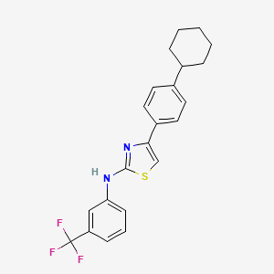 molecular formula C22H21F3N2S B11520756 4-(4-cyclohexylphenyl)-N-[3-(trifluoromethyl)phenyl]-1,3-thiazol-2-amine 