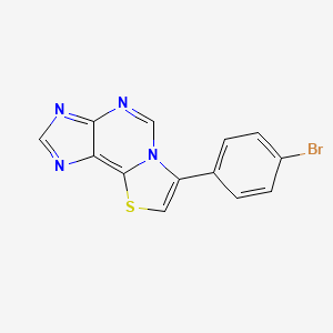 molecular formula C13H7BrN4S B11520773 7-(4-Bromophenyl)-[1,3]thiazolo[2,3-f]purine 