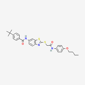 N-[2-({2-[(4-butoxyphenyl)amino]-2-oxoethyl}sulfanyl)-1,3-benzothiazol-6-yl]-4-tert-butylbenzamide