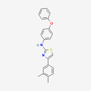 molecular formula C23H20N2OS B11520786 4-(3,4-dimethylphenyl)-N-(4-phenoxyphenyl)-1,3-thiazol-2-amine 