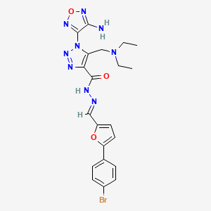 1-(4-Amino-1,2,5-oxadiazol-3-YL)-N'-[(E)-[5-(4-bromophenyl)furan-2-YL]methylidene]-5-[(diethylamino)methyl]-1H-1,2,3-triazole-4-carbohydrazide