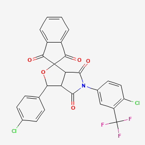 3-(4-chlorophenyl)-5-[4-chloro-3-(trifluoromethyl)phenyl]-3a,6a-dihydrospiro[furo[3,4-c]pyrrole-1,2'-indene]-1',3',4,6(3H,5H)-tetrone