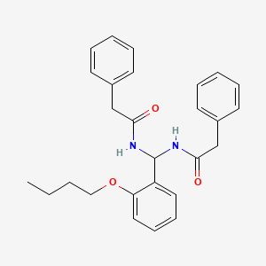 N,N'-[(2-butoxyphenyl)methanediyl]bis(2-phenylacetamide)