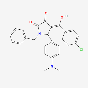 molecular formula C26H23ClN2O3 B11520826 1-benzyl-4-[(4-chlorophenyl)carbonyl]-5-[4-(dimethylamino)phenyl]-3-hydroxy-1,5-dihydro-2H-pyrrol-2-one 