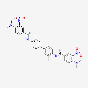 N,N'-bis{(E)-[4-(dimethylamino)-3-nitrophenyl]methylidene}-3,3'-dimethylbiphenyl-4,4'-diamine