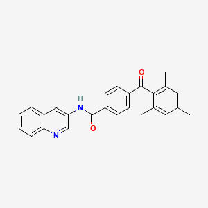 N-(quinolin-3-yl)-4-[(2,4,6-trimethylphenyl)carbonyl]benzamide