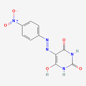 5-[2-(4-nitrophenyl)hydrazinylidene]pyrimidine-2,4,6(1H,3H,5H)-trione