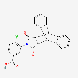 molecular formula C25H16ClNO4 B11520866 4-Chloro-3-(16,18-dioxo-17-azapentacyclo[6.6.5.0~2,7~.0~9,14~.0~15,19~]nonadeca-2,4,6,9,11,13-hexaen-17-yl)benzoic acid (non-preferred name) 