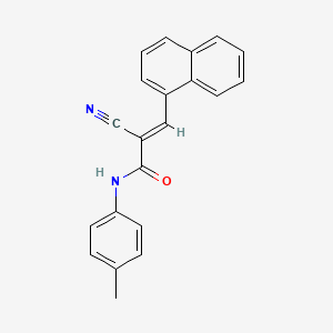 molecular formula C21H16N2O B11520872 (2E)-2-cyano-N-(4-methylphenyl)-3-(naphthalen-1-yl)prop-2-enamide 