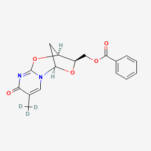 molecular formula C₁₇H₁₃D₃N₂O₅ B1152088 [(1R,9S,10R)-5-oxo-4-(trideuteriomethyl)-8,11-dioxa-2,6-diazatricyclo[7.2.1.02,7]dodeca-3,6-dien-10-yl]methyl benzoate 