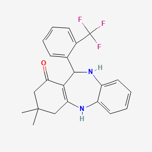 3,3-dimethyl-11-[2-(trifluoromethyl)phenyl]-2,3,4,5,10,11-hexahydro-1H-dibenzo[b,e][1,4]diazepin-1-one