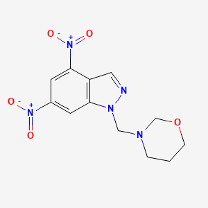 3-[(4,6-Dinitroindazol-1-yl)methyl]-1,3-oxazinane