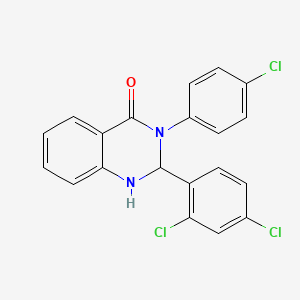 3-(4-chlorophenyl)-2-(2,4-dichlorophenyl)-2,3-dihydroquinazolin-4(1H)-one