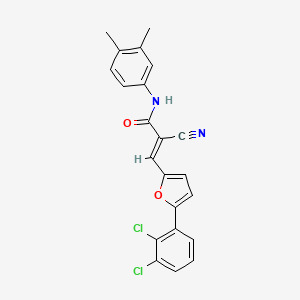 (2E)-2-cyano-3-[5-(2,3-dichlorophenyl)furan-2-yl]-N-(3,4-dimethylphenyl)prop-2-enamide