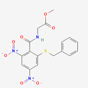 methyl N-{[2-(benzylsulfanyl)-4,6-dinitrophenyl]carbonyl}glycinate