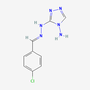 Benzaldehyde, 4-chloro-, (4-amino-1,2,4-triazol-3-yl)hydrazone