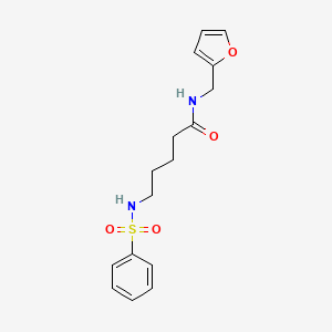 N-(2-Furylmethyl)-5-[(phenylsulfonyl)amino]pentanamide