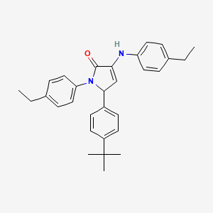 molecular formula C30H34N2O B11521012 5-(4-tert-butylphenyl)-1-(4-ethylphenyl)-3-[(4-ethylphenyl)amino]-1,5-dihydro-2H-pyrrol-2-one 