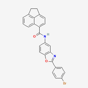 N-[2-(4-bromophenyl)-1,3-benzoxazol-5-yl]-1,2-dihydroacenaphthylene-5-carboxamide