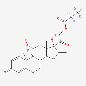 molecular formula C₂₅H₂₈D₅FO₆ B1152109 Betamethasone-21-propionate-d5 