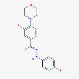 (1E)-1-(3-fluoro-4-morpholin-4-ylphenyl)ethanone (4-fluorophenyl)hydrazone