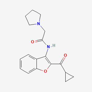 N-[2-(cyclopropanecarbonyl)-1-benzofuran-3-yl]-2-pyrrolidin-1-ylacetamide