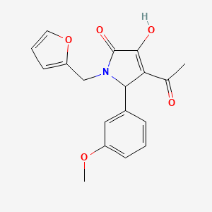 4-Acetyl-1-furan-2-ylmethyl-3-hydroxy-5-(3-methoxy-phenyl)-1,5-dihydro-pyrrol-2-one