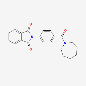 molecular formula C21H20N2O3 B11521164 2-[4-(azepan-1-ylcarbonyl)phenyl]-1H-isoindole-1,3(2H)-dione 