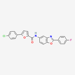 5-(4-chlorophenyl)-N-[2-(4-fluorophenyl)-1,3-benzoxazol-5-yl]furan-2-carboxamide