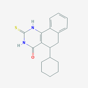 5-cyclohexyl-2-sulfanyl-5,6-dihydrobenzo[h]quinazolin-4(3H)-one