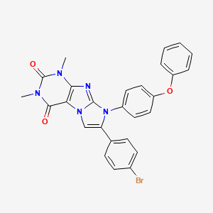 7-(4-bromophenyl)-1,3-dimethyl-8-(4-phenoxyphenyl)-1H-imidazo[2,1-f]purine-2,4(3H,8H)-dione