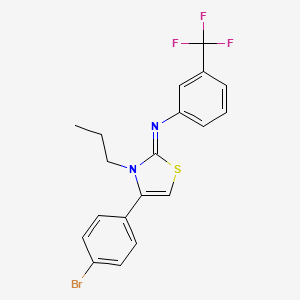 N-[(2Z)-4-(4-bromophenyl)-3-propyl-1,3-thiazol-2(3H)-ylidene]-3-(trifluoromethyl)aniline