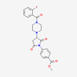 Methyl 4-{3-[4-(2-fluorobenzoyl)piperazin-1-YL]-2,5-dioxopyrrolidin-1-YL}benzoate