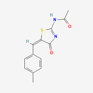 N-[(5E)-5-(4-methylbenzylidene)-4-oxo-4,5-dihydro-1,3-thiazol-2-yl]acetamide