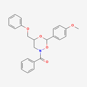 [6-(4-Methoxyphenyl)-4-(phenoxymethyl)-1,5,2-dioxazinan-2-yl](phenyl)methanone