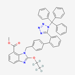 molecular formula C₄₄H₃₁D₅N₆O₃ B1152134 Methyl 2-(1,1,2,2,2-pentadeuterioethoxy)-3-[[4-[2-(1-trityltetrazol-5-yl)phenyl]phenyl]methyl]benzimidazole-4-carboxylate 