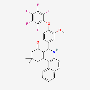 5-[3-methoxy-4-(pentafluorophenoxy)phenyl]-2,2-dimethyl-2,3,5,6-tetrahydrobenzo[a]phenanthridin-4(1H)-one