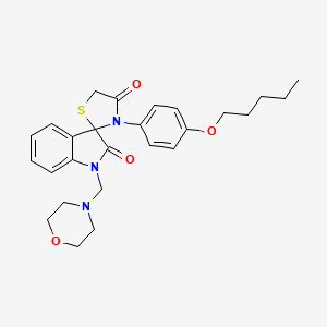 1-[(Morpholin-4-YL)methyl]-3'-[4-(pentyloxy)phenyl]-1,2-dihydrospiro[indole-3,2'-[1,3]thiazolidine]-2,4'-dione