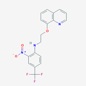 2-nitro-N-[2-(quinolin-8-yloxy)ethyl]-4-(trifluoromethyl)aniline