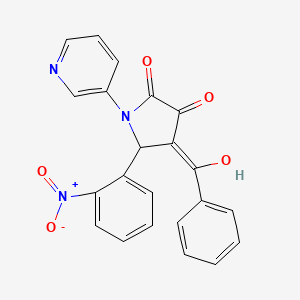 3-hydroxy-5-(2-nitrophenyl)-4-(phenylcarbonyl)-1-(pyridin-3-yl)-1,5-dihydro-2H-pyrrol-2-one