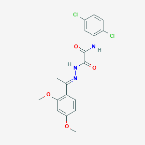 N-(2,5-dichlorophenyl)-2-{(2E)-2-[1-(2,4-dimethoxyphenyl)ethylidene]hydrazinyl}-2-oxoacetamide