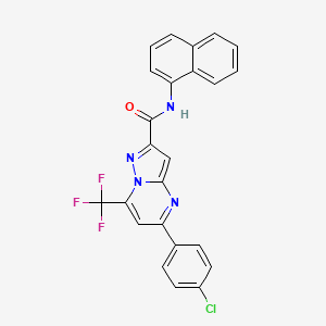 5-(4-chlorophenyl)-N-(naphthalen-1-yl)-7-(trifluoromethyl)pyrazolo[1,5-a]pyrimidine-2-carboxamide