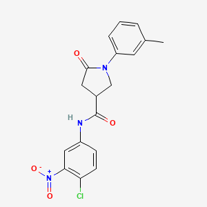 N-(4-chloro-3-nitrophenyl)-1-(3-methylphenyl)-5-oxopyrrolidine-3-carboxamide