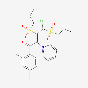 1-[(2E)-4-chloro-1-(2,4-dimethylphenyl)-1-oxo-3,4-bis(propylsulfonyl)but-2-en-2-yl]pyridinium