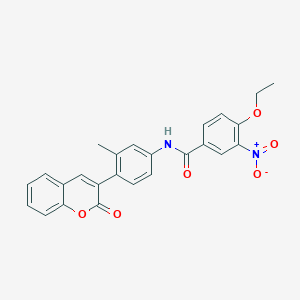 4-ethoxy-N-[3-methyl-4-(2-oxo-2H-chromen-3-yl)phenyl]-3-nitrobenzamide